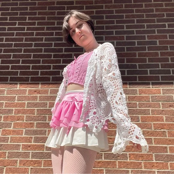 SOLD Crochet fairycore cardigan - Picture 6 of 15